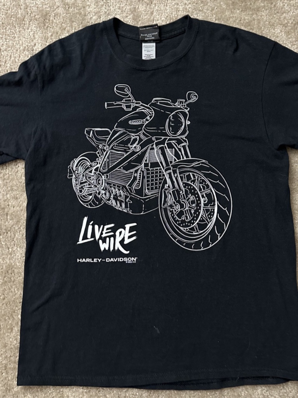 Harley Davidson LiveWire Shirt Mens Medium Motorcycle Graphic Electric 2020 Tee